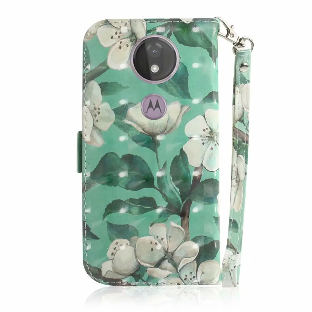 Moto G7 3D цветок кожаный бумажник сумка для Motorola Moto G5S G6 E5 Plus чехол для Moto One P30 Play G7 Plus механизм флип чехол