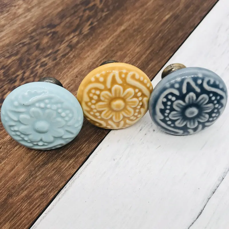 1PC Home Furniture Handles Modern Ceramic Cabinet Knobs and Door Knob Cupboard Drawer Kitchen Kids' Bookcase Pull Handle |