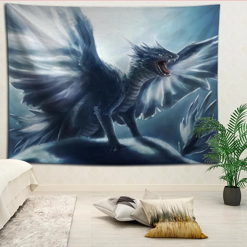 

New Arrival Dragon Tapestry Hanging Blanket background wall bedroom Home Art Tapestries Decor Customize your image