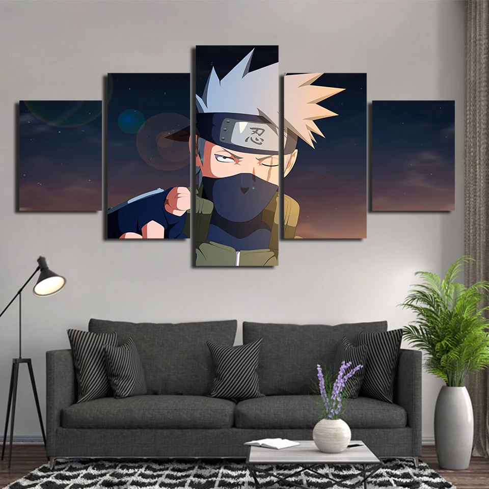 Wall Artwork Canvas Hd Prints 5 Pieces Naruto Pictures Animation Painting Home Decoration Modular Poster For Living Room Framed | Дом и сад