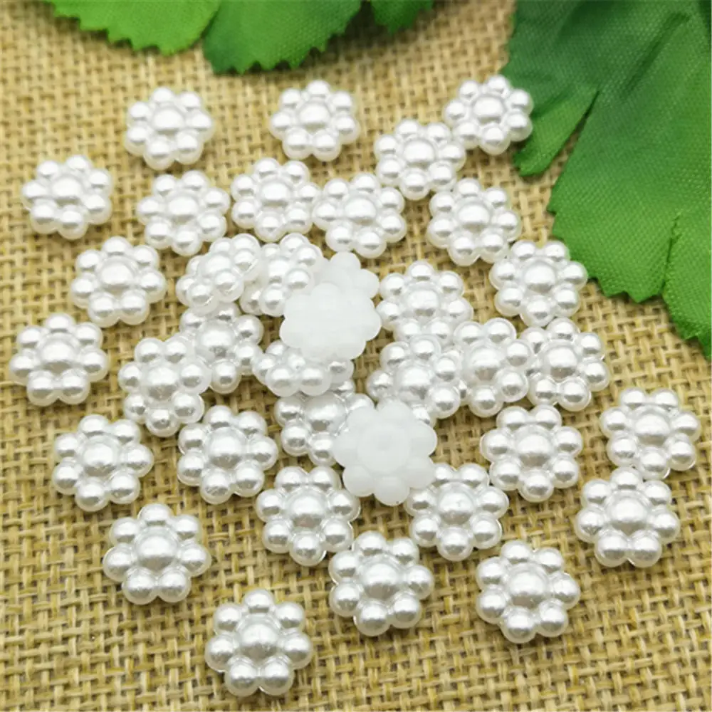 Сделай Сам 100 шт. пластиковые бусины в виде груши цветок искусственные с плоской