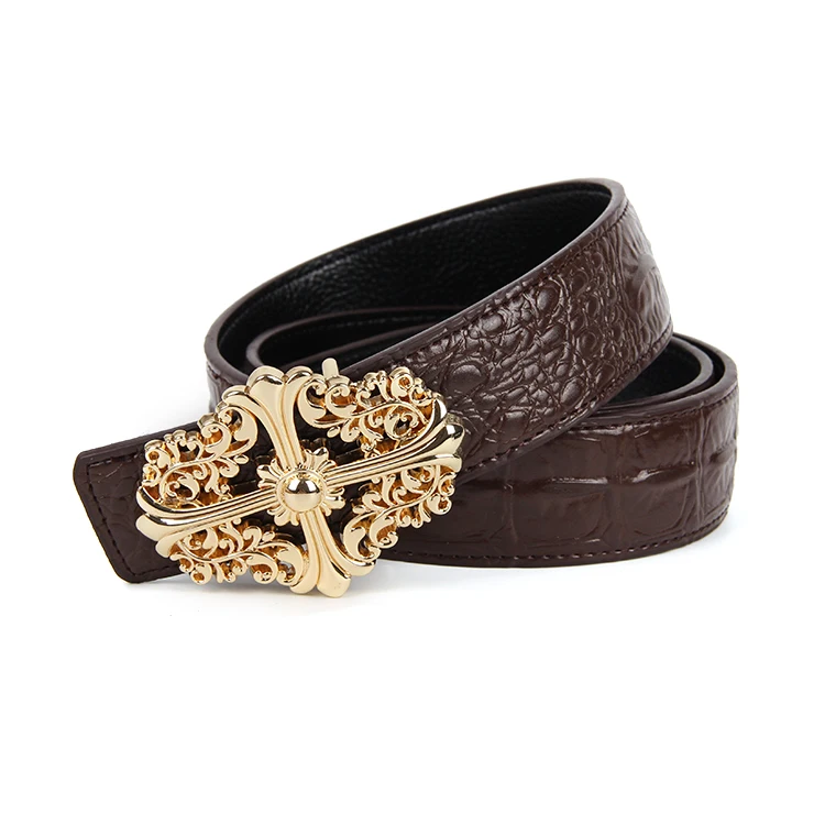 Aburo новые джинсы riem ковбой Классический Крокодил stijlvolle riemen mannen glad gesp taille riem джинсы