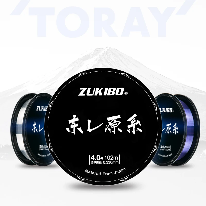 ZUKIBO нейлоновая рыболовная леска 102 м TORAY сверхпрочная мононить 100% японский