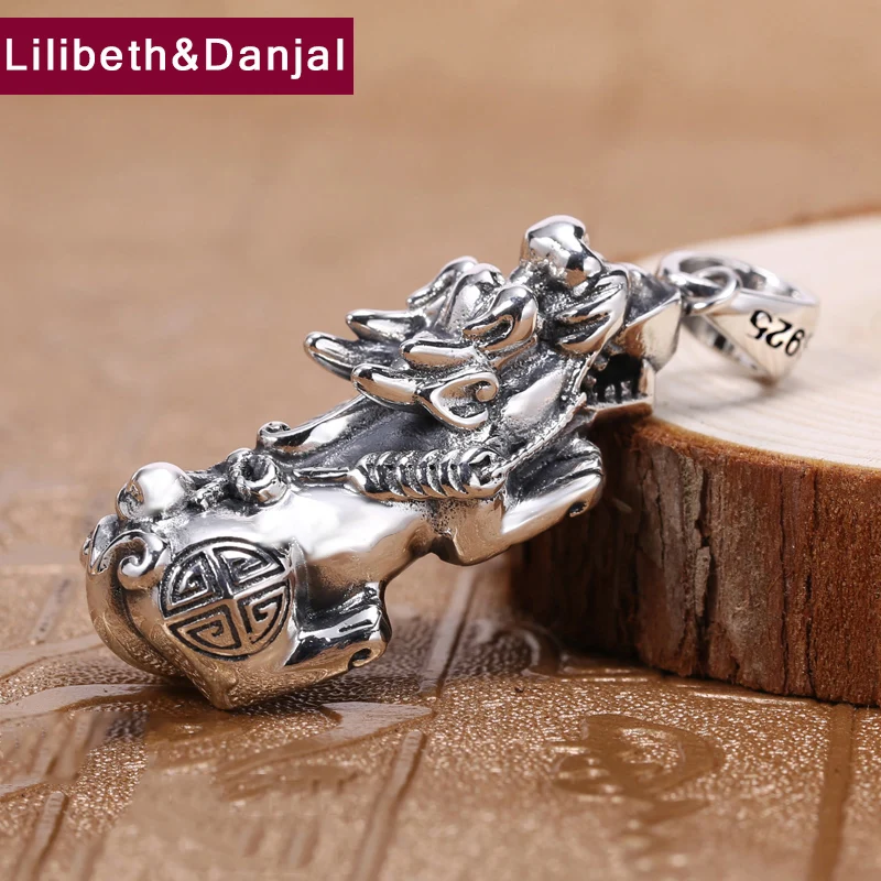 

Кулон «счастливый мир» из 100% настоящего серебра 925 пробы, изящные украшения, ожерелье в этническом стиле храбрости, кулон для мужчин и женщи...