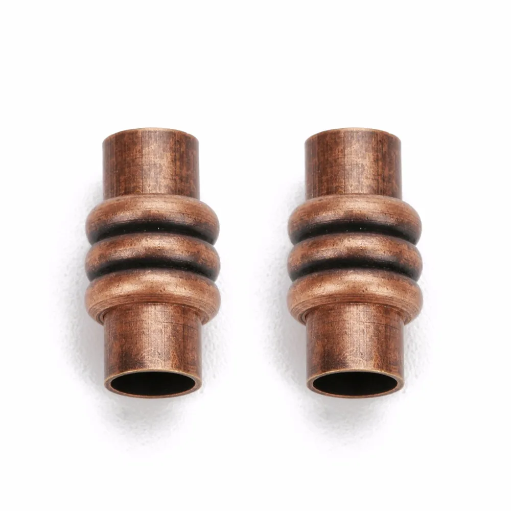 LOULEUR 5pcs/bag Hole Size 6mm Round Magnetic Clasps Leather Cord Bracelet Connectors For DIY Jewelry Findings Making Materials | Украшения