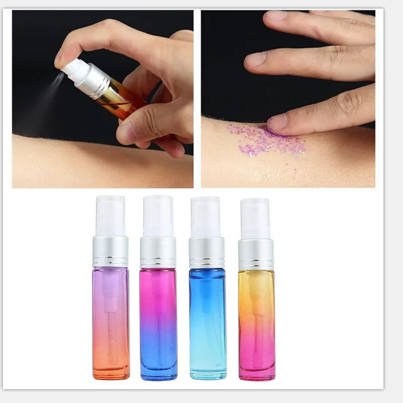 Рассыпчатая пудра с блестками для лица блестящий спрей тела гель татуировки