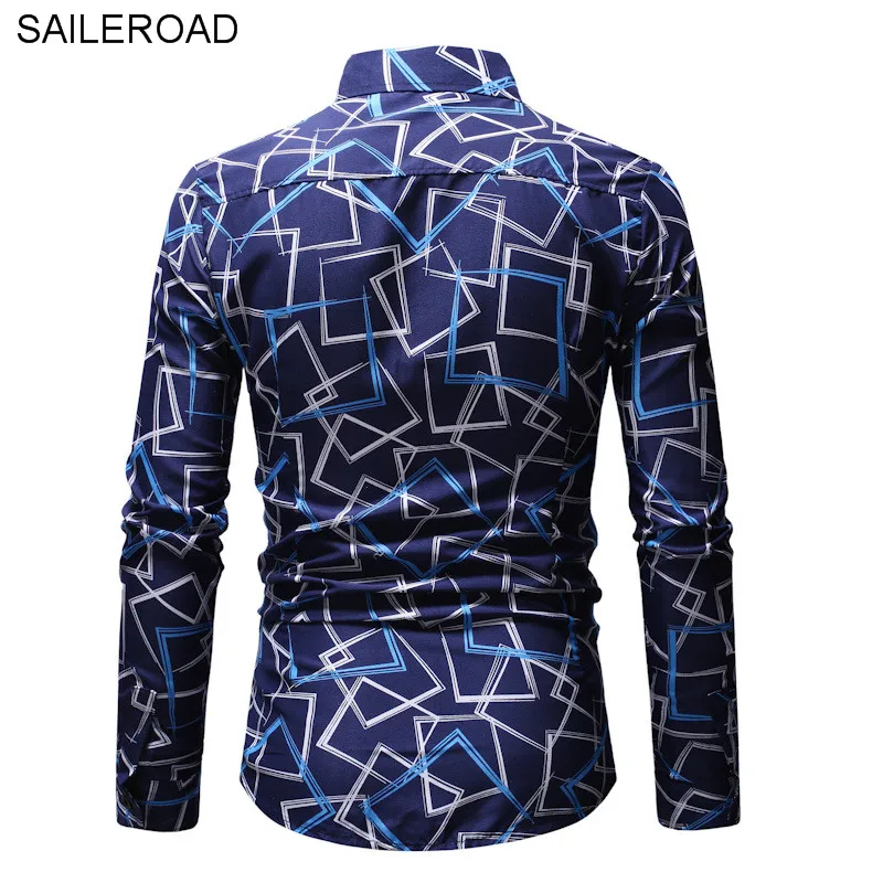 SAILEROAD новая весенне осенняя Модная брендовая мужская одежда Slim Fit Мужская рубашка
