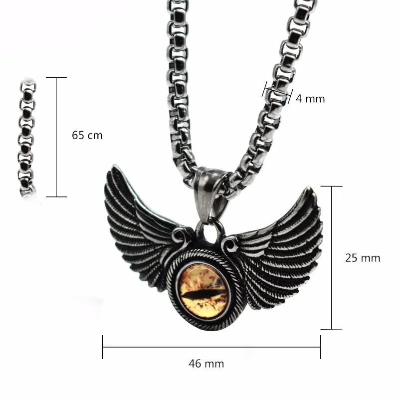Ожерелье из титановой стали Hemiston в стиле панк глаз демонов для мужчин и женщин с