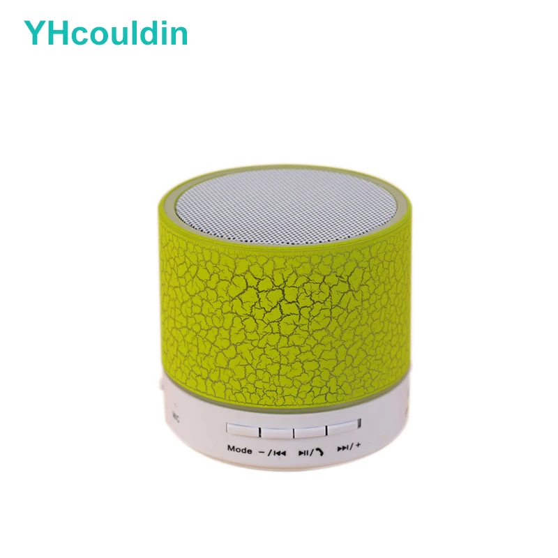 Green Speaker Беспроводные динамики bluetooth с sd-картой светодиодный переносной гриль сетка динамик для Xiaomi Redmi; Huawei Honor ноутбук мобильный - Цвет: Green Speaker