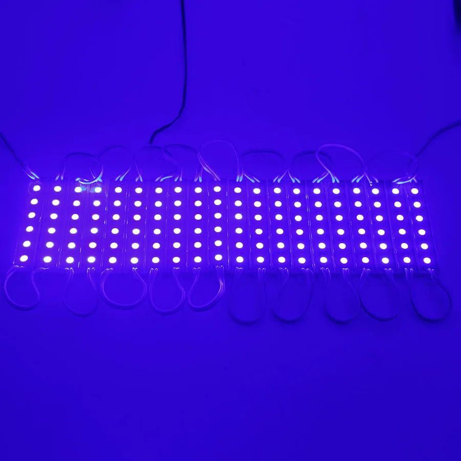 Blue 20 шт. SMD 5054 светодиодный модуль светильник 6 светодиодный s DC12V водонепроницаемый светодиодный рекламный модуль с подсветкой+ пульт дистанционного управления+ адаптер питания постоянного тока - Цвет: Blue