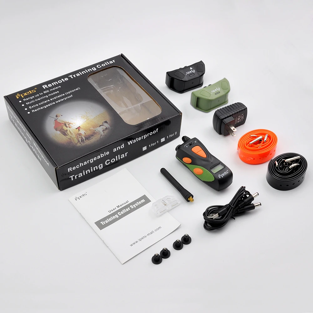 Перезаряжаемый водонепроницаемый ошейник для дрессировки собак Ipets 617 2 800 м лв с