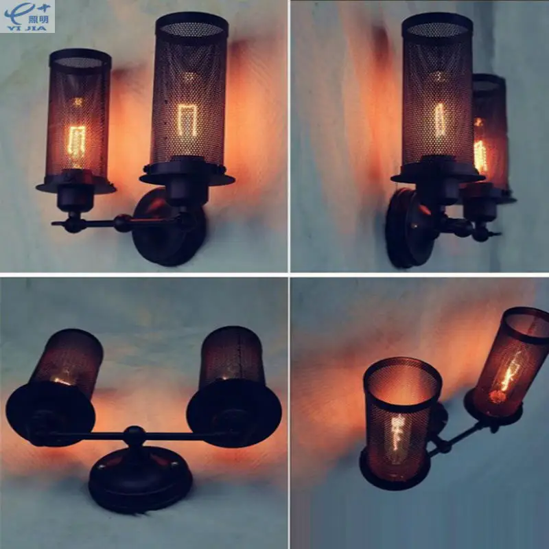 Лофт американский Ретро прикроватный Балконный лестница Эдисон промышленный