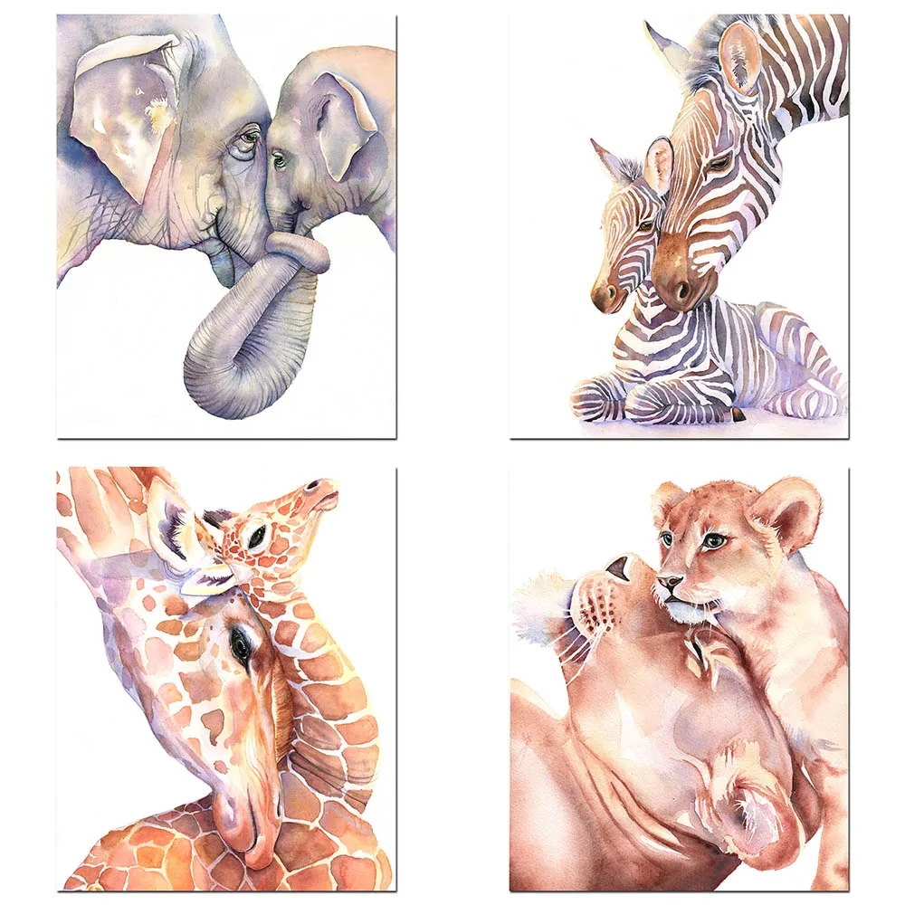 

Nordic Canvas Art Diamond Painting Nursery Giraffe Lion Zebra Print Animal Wall Picture Baby Diamond Embroidery