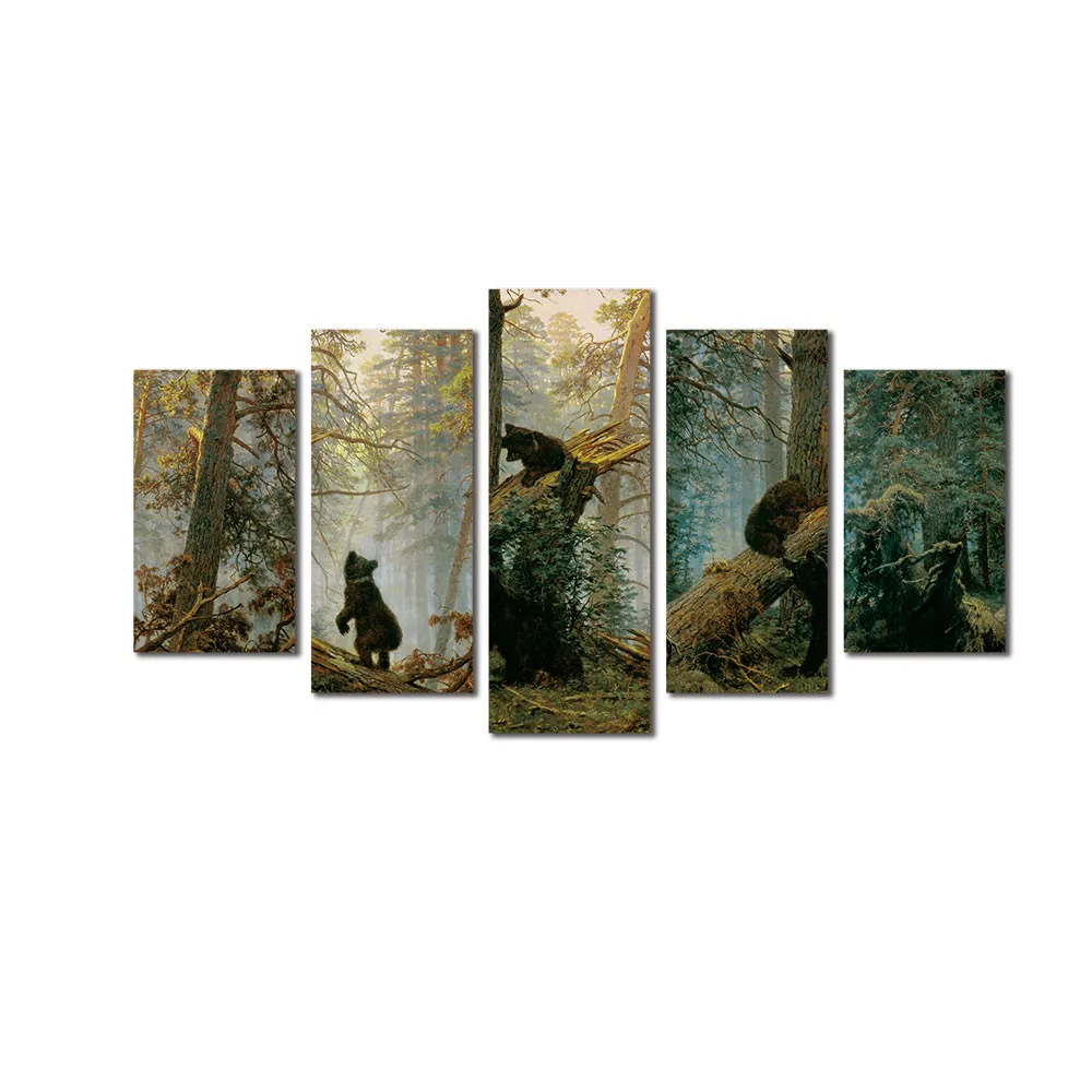 Модульные фотографии настенные художественные HD принты 5 шт. холст картина из