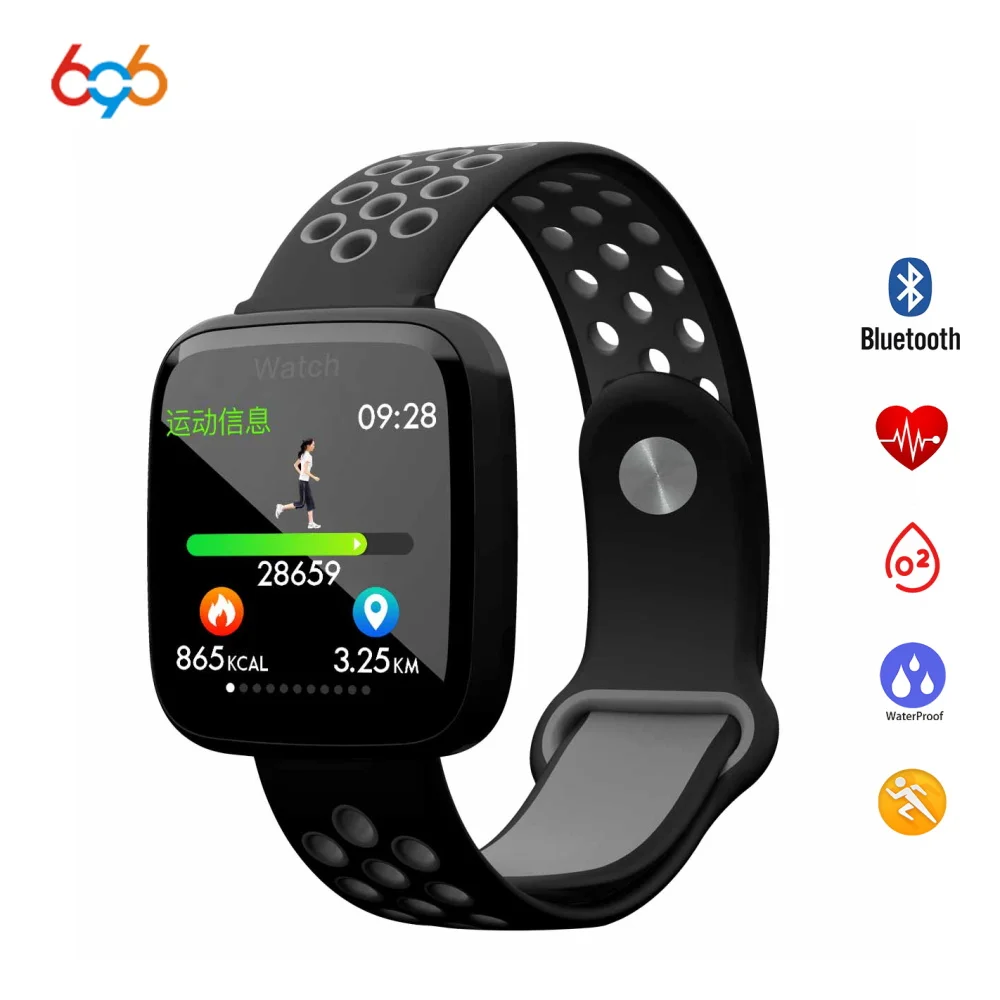696 F15 Смарт часы IP68 Водонепроницаемый плавание SmartWatch сердечного ритма крови