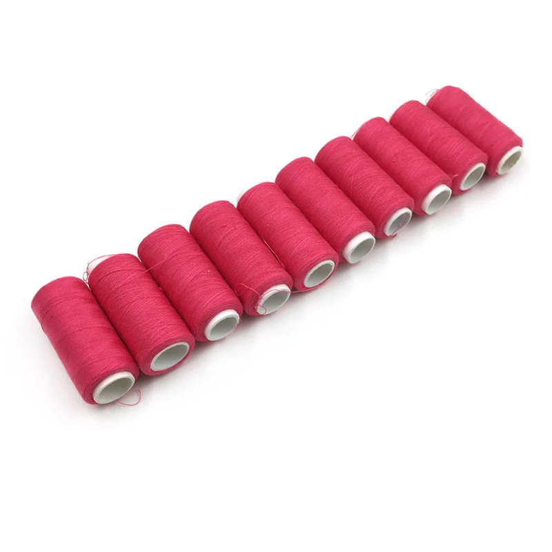 10pcs Rose 10 шт./компл. случайный цвет высокого качества 40 S/2 швейная нить для машинного вышивания 200 ярдов/катушка товары для дома - Цвет: 10pcs Rose