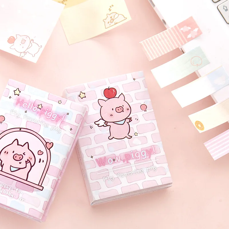 Складной блокнот для заметок Hello Pig 6 цветов | Канцтовары офиса и дома