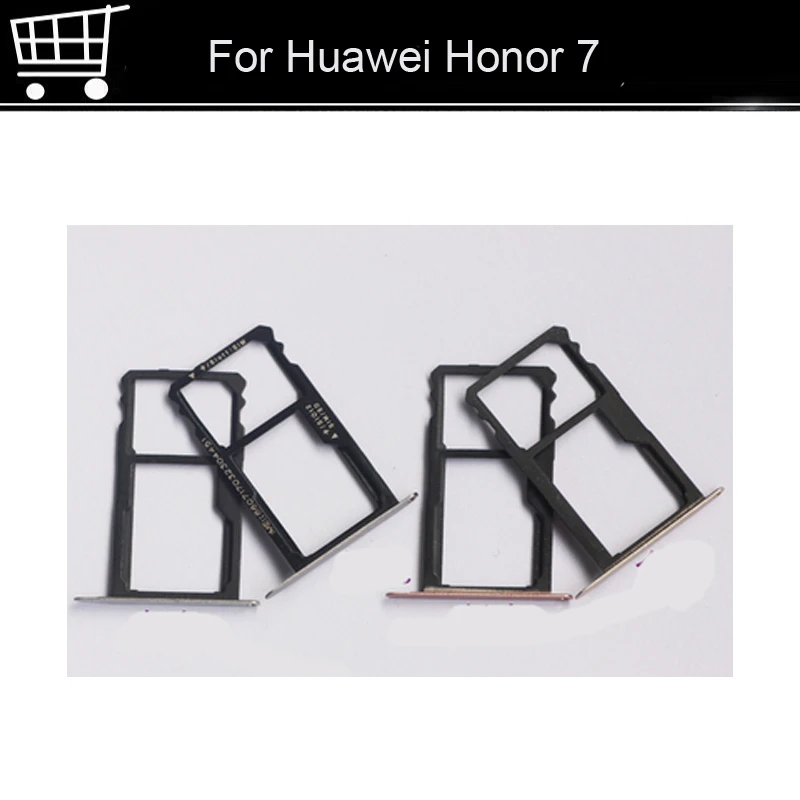 Оригинальный новый серебристый лоток для SIM-карты Huawei Honor 7 SD-карты держатель