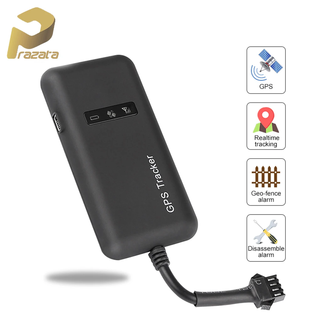 Автомобильный GPS-трекер Prazata GT02A, релейный GPS-трекер для автомобиля, 2G GSM локатор отслеживания транспортных средств, дистанционное отключение подачи топлива, сигнализация, бесплатное веб-приложение