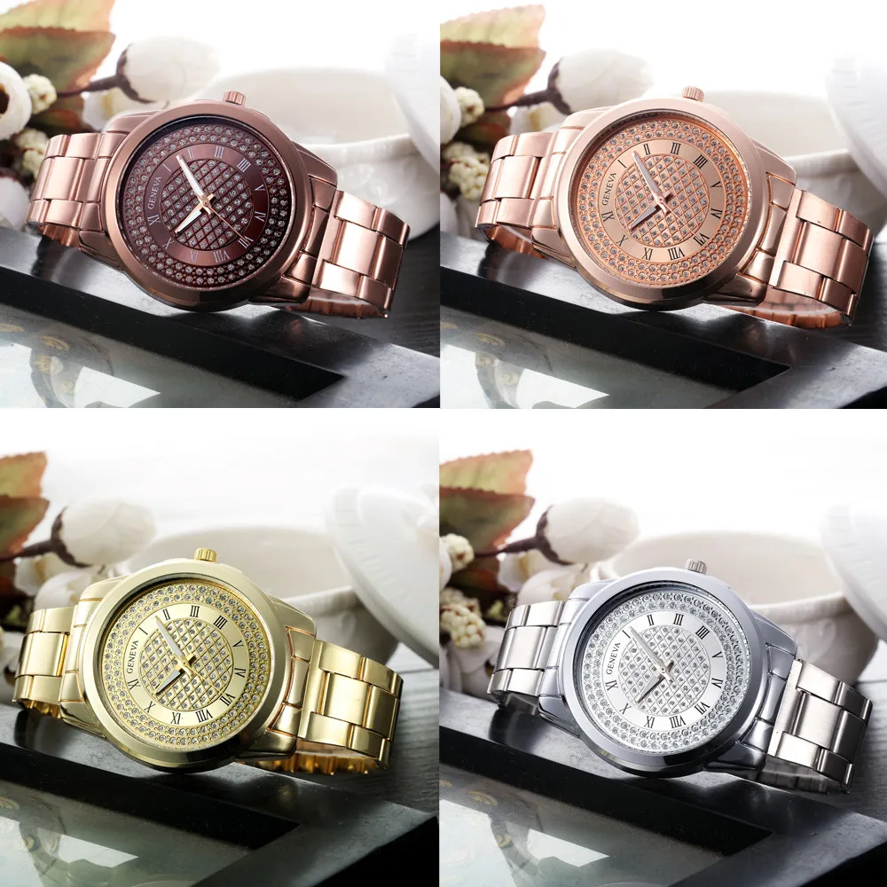 

Stainless Steel women watches Sport Quartz Hour erkek kol saati Wrist Analog Watch Ladies Gold Watch Luxury Casual saat J70
