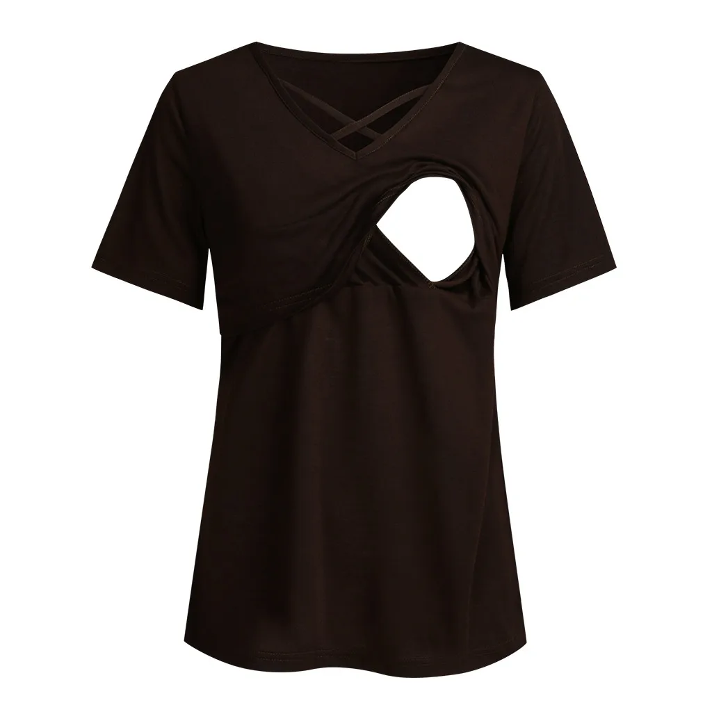 SAGACE женская блузка для грудного вскармливания топы летняя рубашка футболки