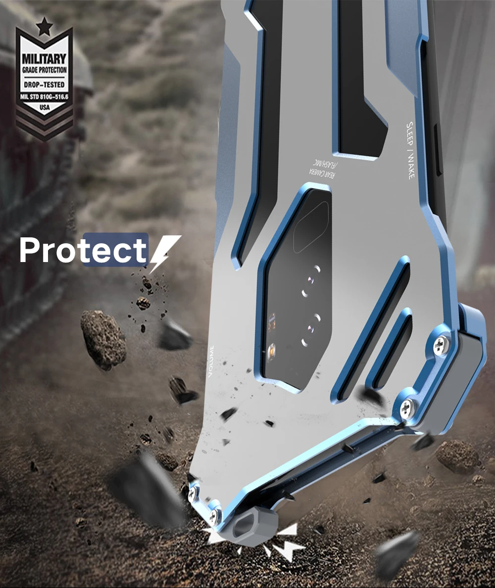 Металлический Алюминиевый Чехол Gundam для samsung Galaxy s10 Plus lite s9 S8 s7 edge note 8 note 9 защитный противоударный чехол для телефона