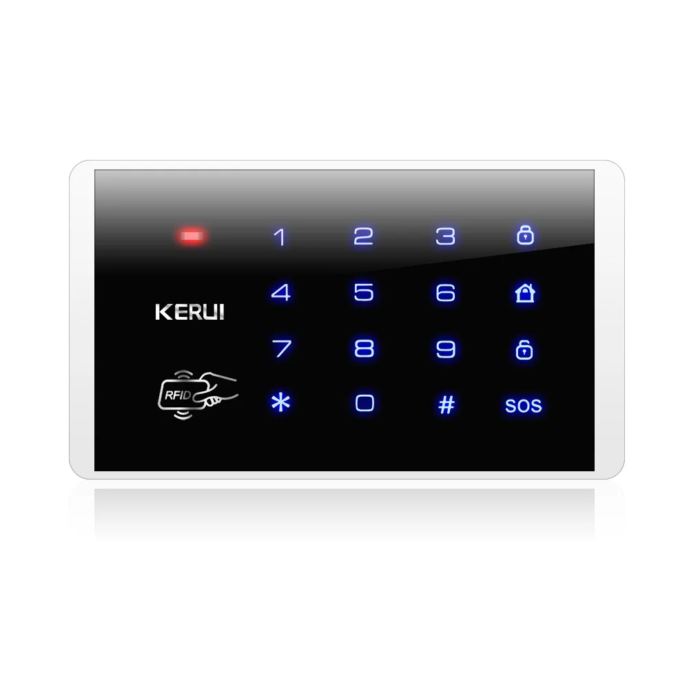 KERUI сенсорный экран 7 дюймов TFT цветной дисплей wifi GSM сигнализация домашняя сигнализация Безопасность двойная антенна wifi камера IP охранная сигнализация