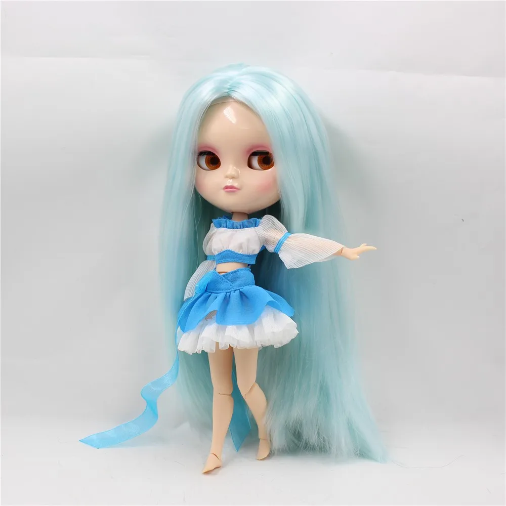 12 дюймов NO.6909 большие глаза милые ледяные Azone совместное тело синие волосы