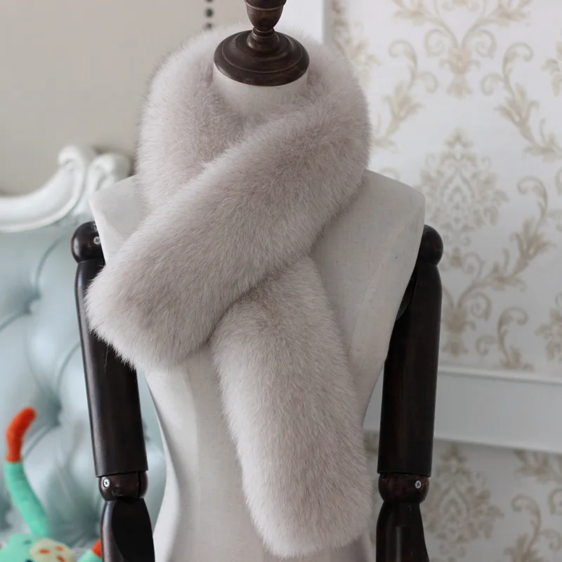 Glaforny Women 100% Real Fox Fur Collars Female Scarf Natural Genuine Scarves Collar Accessories customizable | Аксессуары для