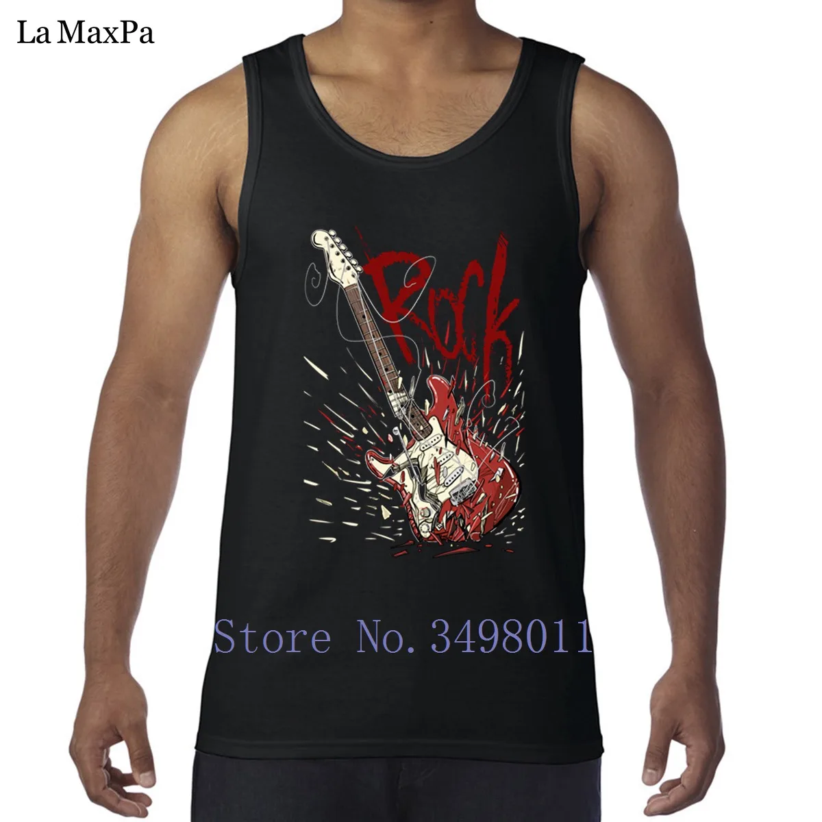 Мужские майки с принтом рок-гитары новейшие мужские одежда без рукавов веб-сайты