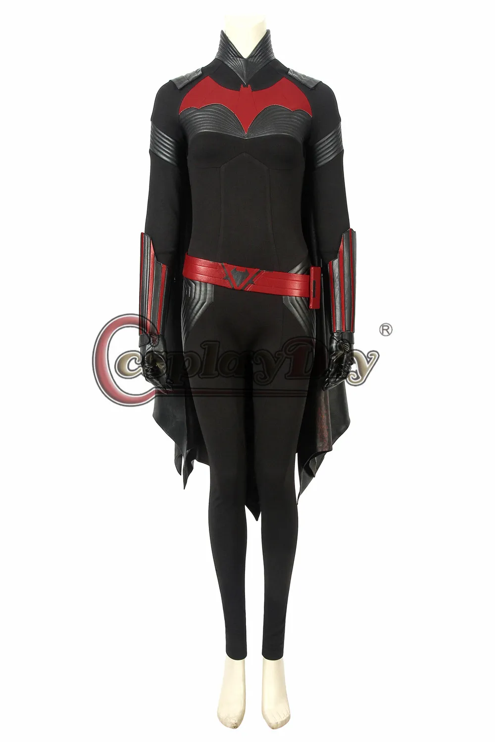 CosplayDiy Batwoman Cosplay Costume Halloween Superhero Catherine Hamilton Kane Outfit Batwoman Jumpsuit Kate Kane Costume