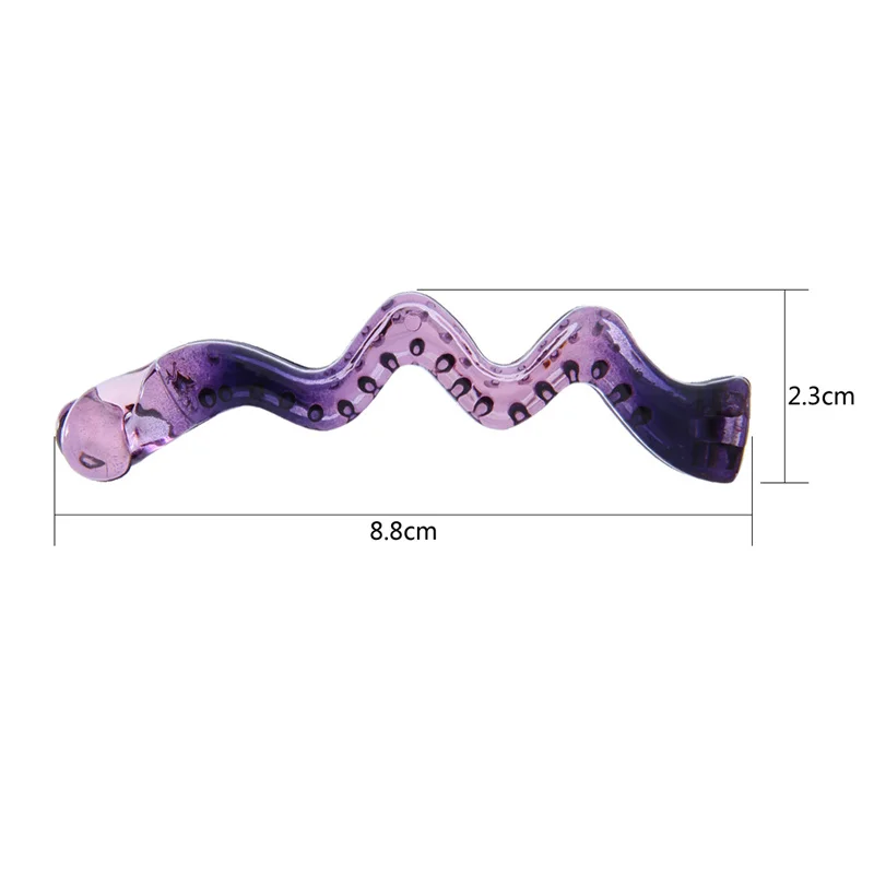 Новинка модная женская тонкая заколка для волос в форме волны резиновая банан