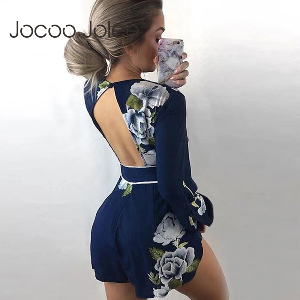 Женский пляжный комбинезон Jocoo Jolee Sprint с цветочным принтом и открытой спиной