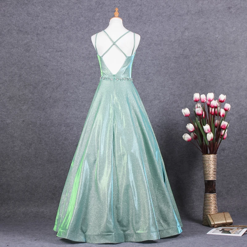 JANCEMBER ladies evening dresses for special occasions Crystal Sashes Square Collar Sleeveless Backless A-Line vestido de noche | Свадьбы и