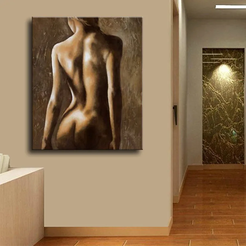 Высокое качество 100% ручная роспись Обнаженная сексуальная девушка картина