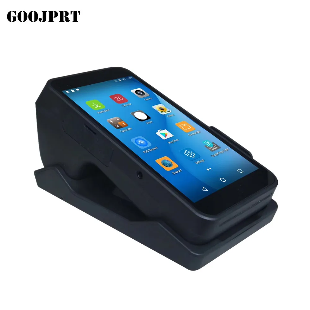 Black 3G Pos-терминал КПК с беспроводной Bluetooth и Wi-Fi Android система с термопринтером Встроенный и сканер штрих-кодов - Цвет: Black 3G