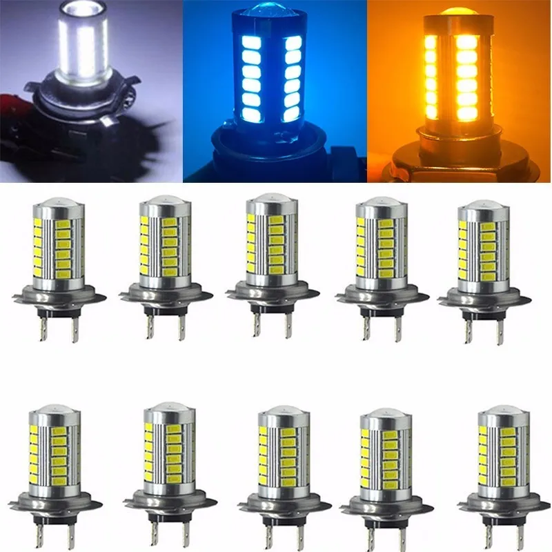 10X LED H4 H7 H11 H8 9006 1156 7440 T20 5630 33SMD торможение Поворотная противотуманная фара дневная