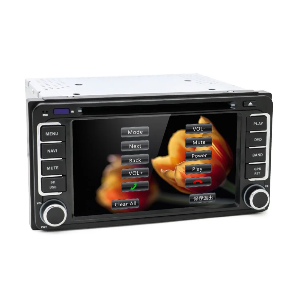 6 2 &quot200*100 автомобиль dvd Радио стерео видео плеер gps для Toyota Hilux Vios Camry Corolla Prado RAV4 2004