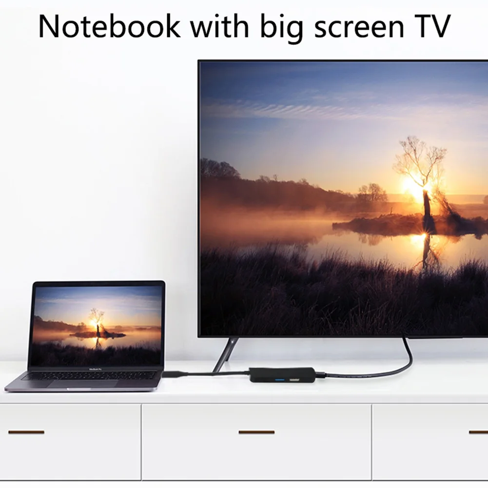 Металлический концентратор USB 3 0 2 адаптер 4 порта Tpye-C для микро игры HDMI черный