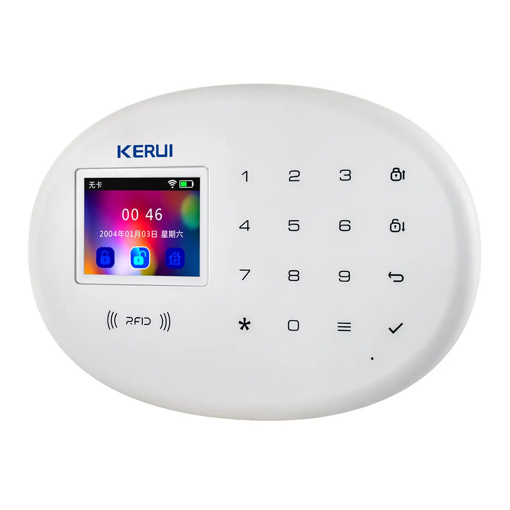 KERUI Новинка W20 беспроводная WiFi GSM домашняя охранная сигнализация с 80dB сирена RFID карта сигнализация снятие