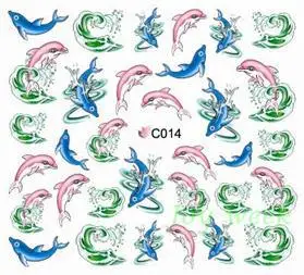 Водная переводная наклейка для ногтей дельфин оболочка искусственная ногтей|nail