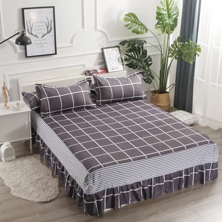 Bed skirt 18 150*200/180*200 см Геометрическая простыня, покрывало, изящное Скандинавское простое покрывало, простыня для спальни, покрывало для кровати, юбка, размер King queen - Цвет: Bed skirt 18