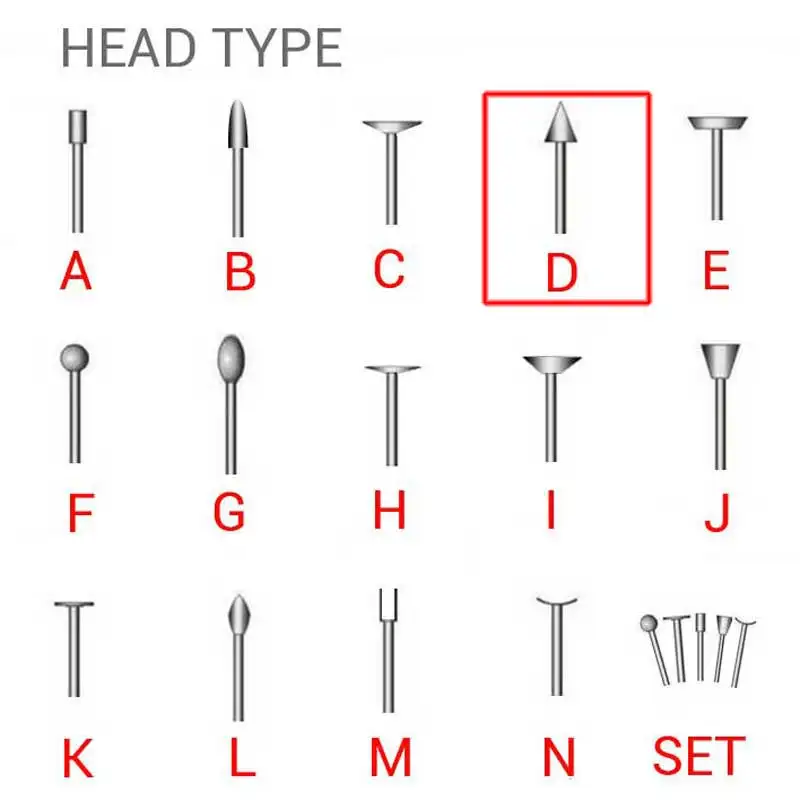 

10pcs diamond mounted point 90 degree angle head rought grit 60 for coarse grinding head 20~50mm shank diameter 6mm MT037