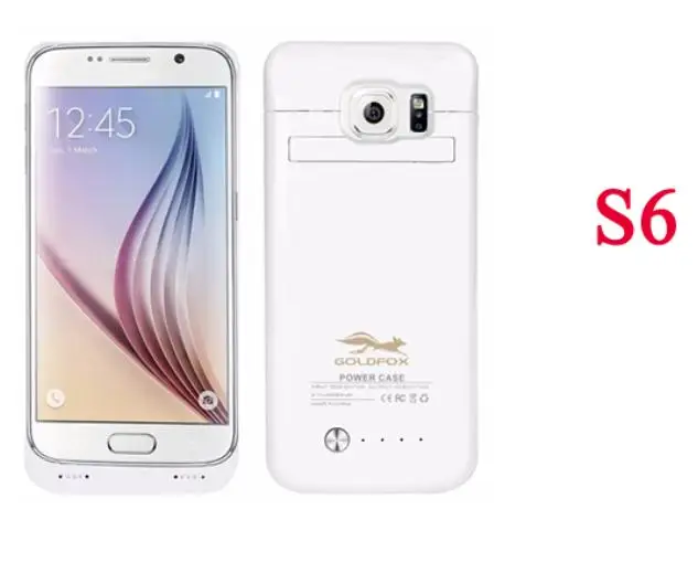 Goldfox 4200 мАч чехол для зарядки телефона для samsung Galaxy S6 S6 Edge резервный внешний чехол для зарядки аккумулятора телефона - Цвет: White for S6