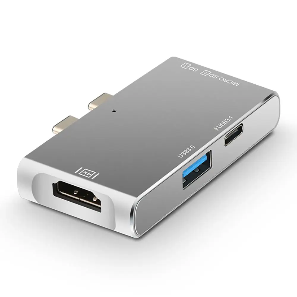 USB C концентратор HDMI 4K для MacBook Pro thunderbolt 3 Type с устройство чтения карт SD TF зарядное