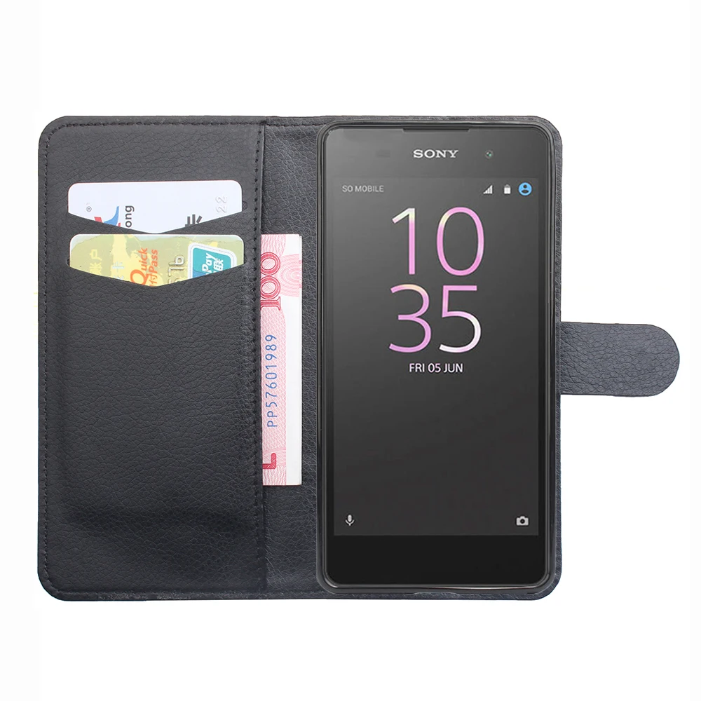 Чехол Бумажник для телефона кожа мобильный чехол камеры Sory Xperia E5 LT25i C4 C5 E3 M4 M5 T3 XA XZ