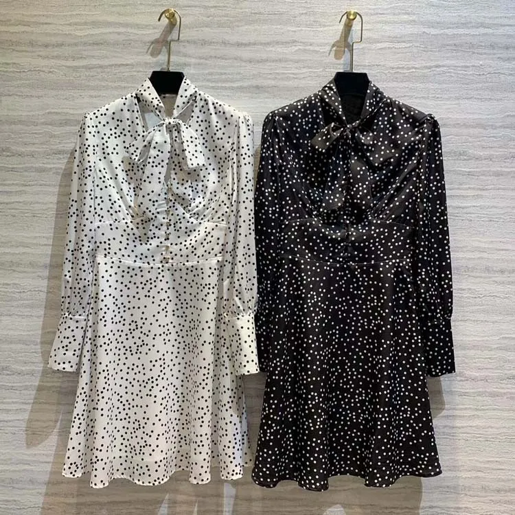 women fashion 2019 dot dresses at190103 | Женская одежда