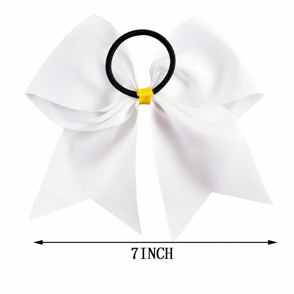7 дюймов банты Cheer Bows большой школьный цветной бант в горошек с резинкой для