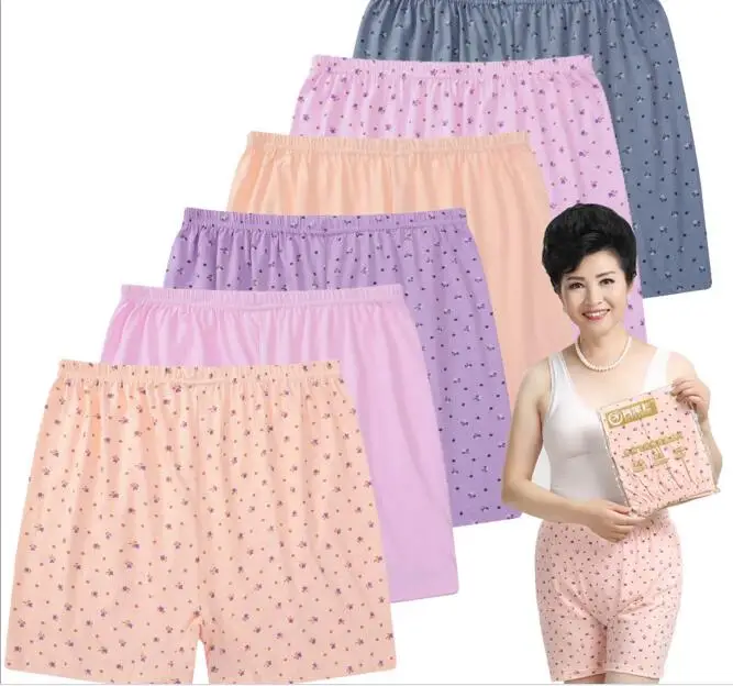 Хлопковое нижнее белье для матери среднего и старшего возраста Женские Трусики с