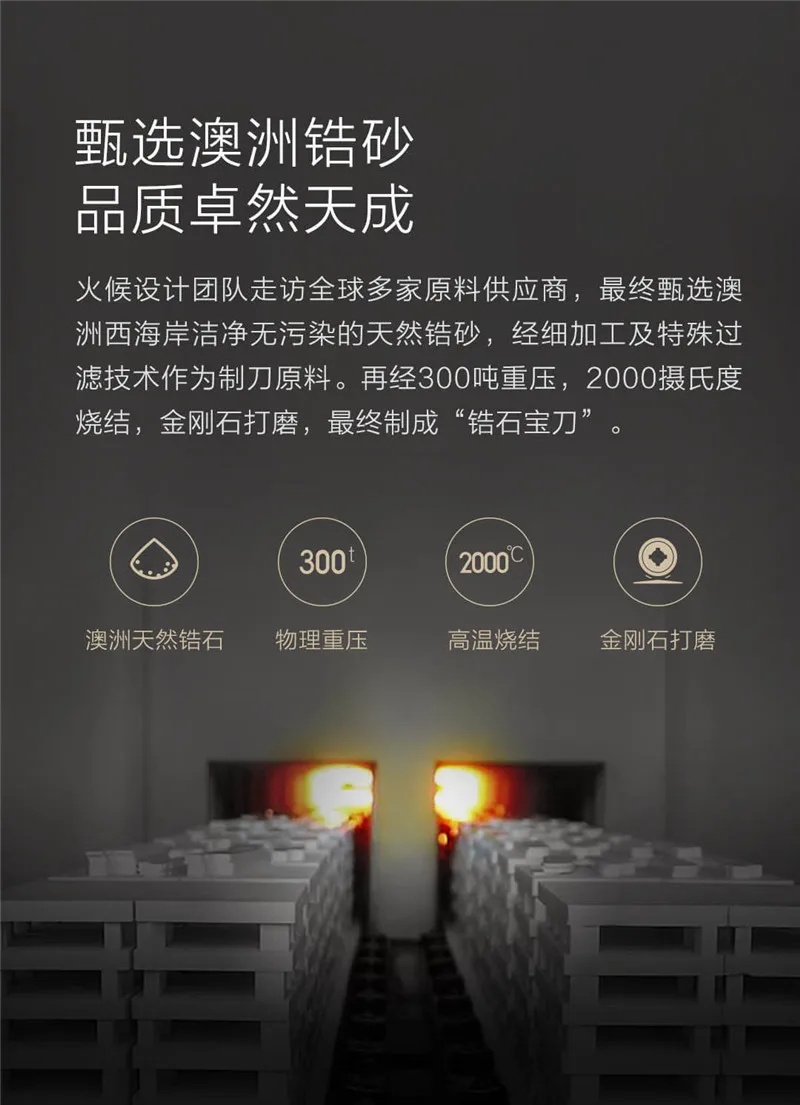 Xiaomi Mijia экологическая цепь бренд Huohou кухонный нож Mijia нано-Керамические ножи поварской набор 4 6 8 дюймов печи тоньше